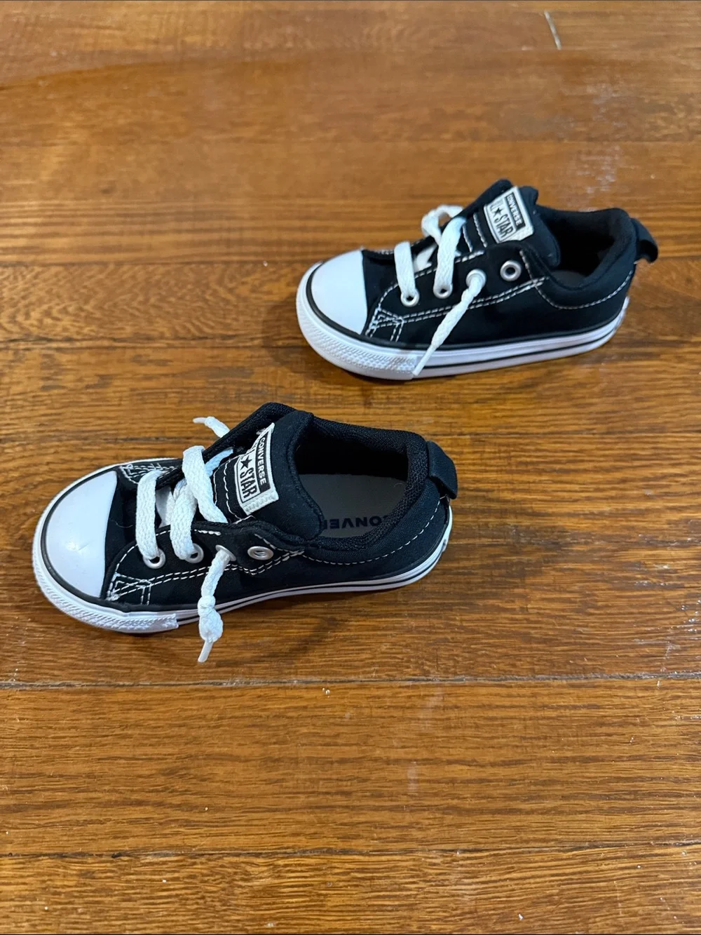 Converse Kids Black and White Low Top Sneakers